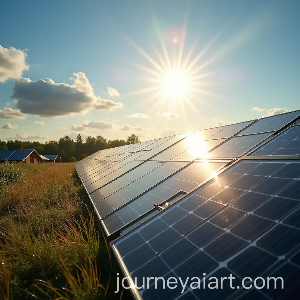 Solar-Energy-System-with-Panels-and-Sunlight