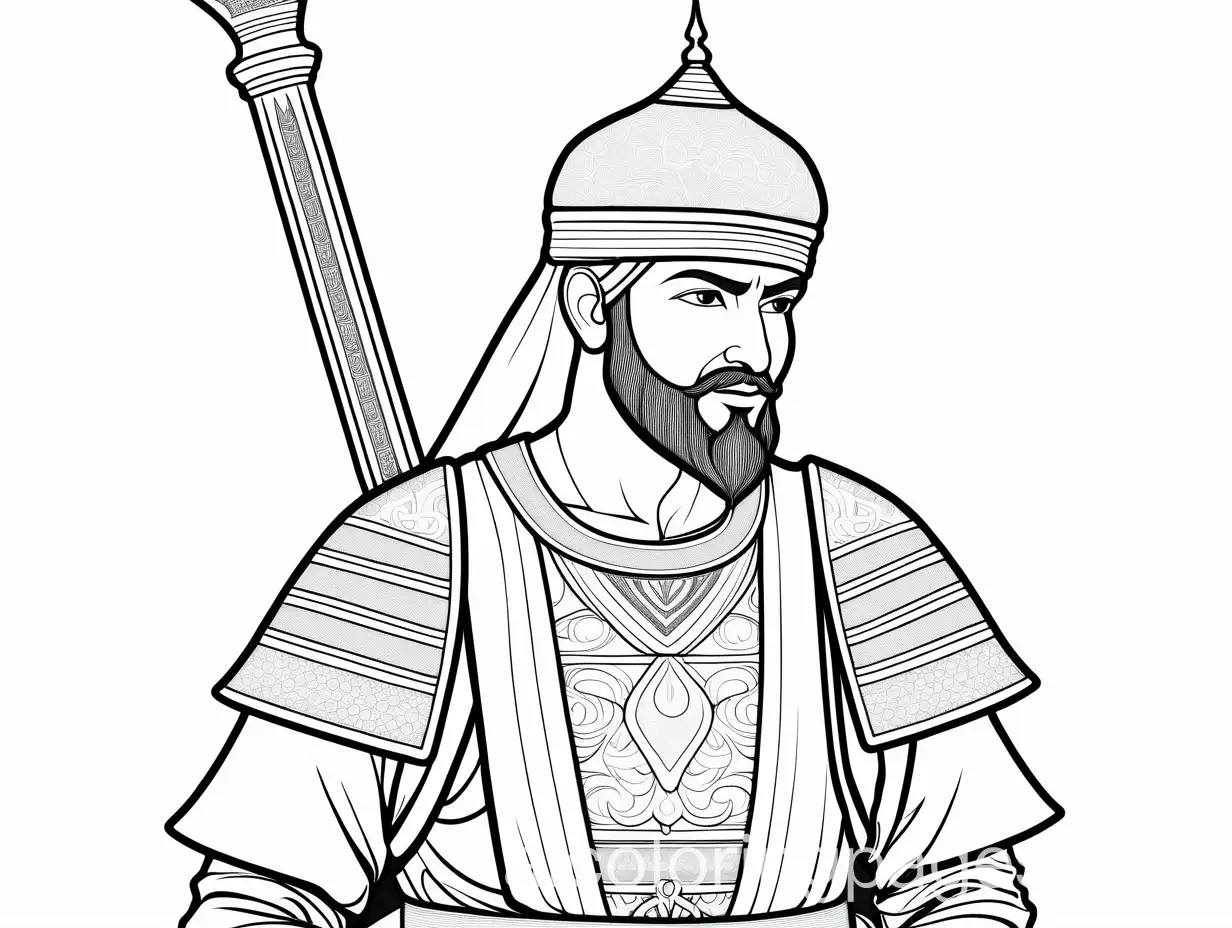 Muslim-Warrior-Coloring-Page-for-Children