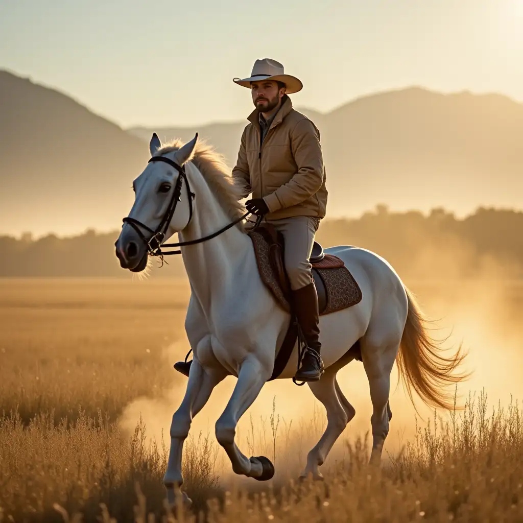 rider on horse galloping