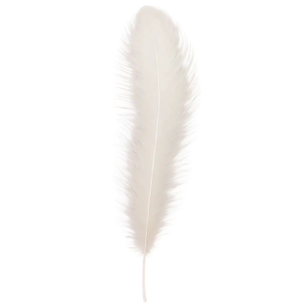 Lightweight-White-Straight-Fluffy-Feather-PNG-Image-for-Creative-Projects-Topview-Perspective