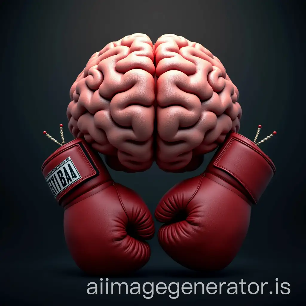 Creative-Illustration-of-a-Brain-with-Boxing-Gloves-in-a-Fight