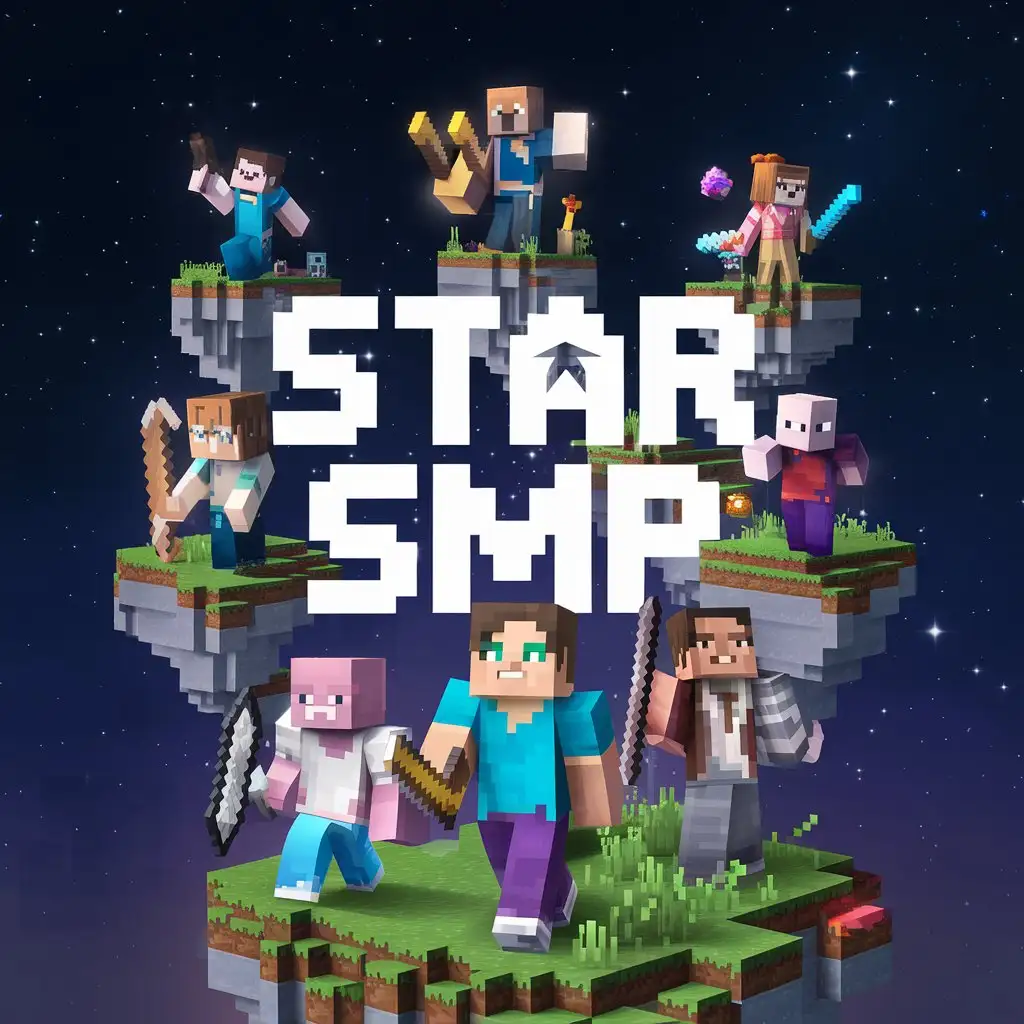 Аватарка серверу майнкрафт, с названием "star smp"