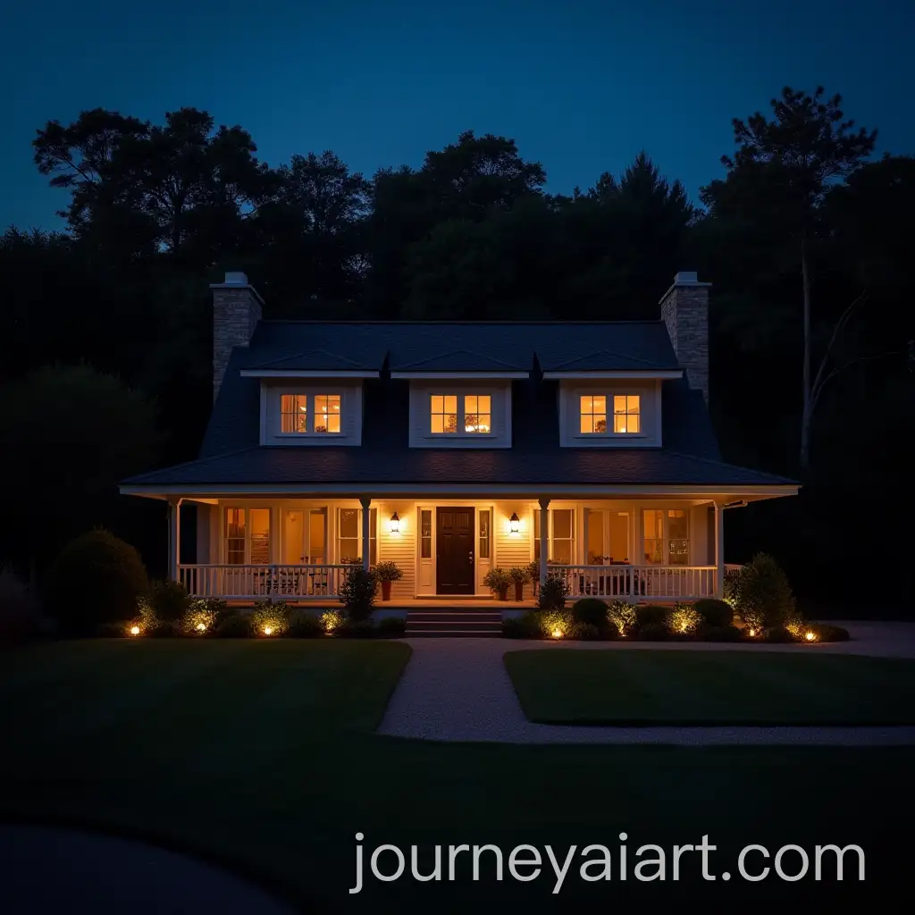 Cozy-House-Decorated-with-Artificial-Lights