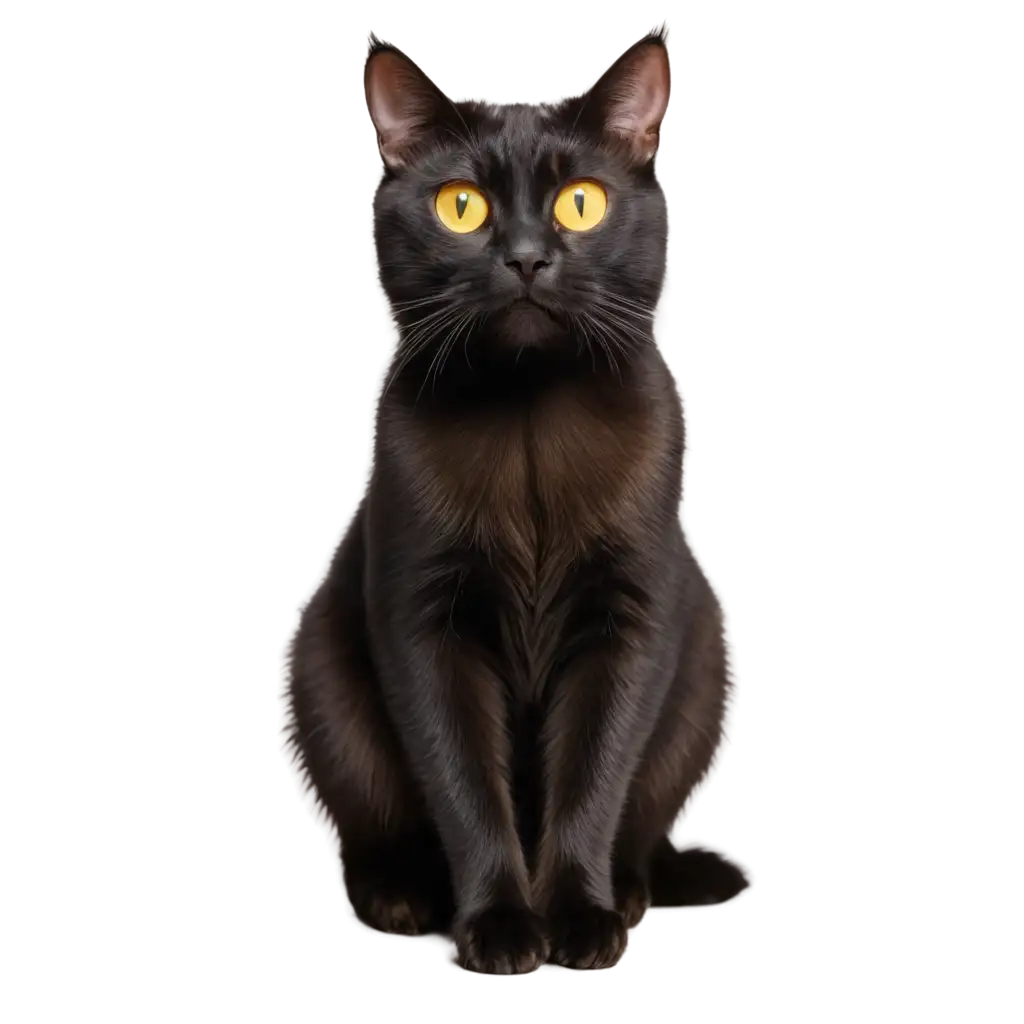 Realistic-Black-Cat-with-Yellow-Eyes-PNG-Image-Elegant-and-Mystical-Pose