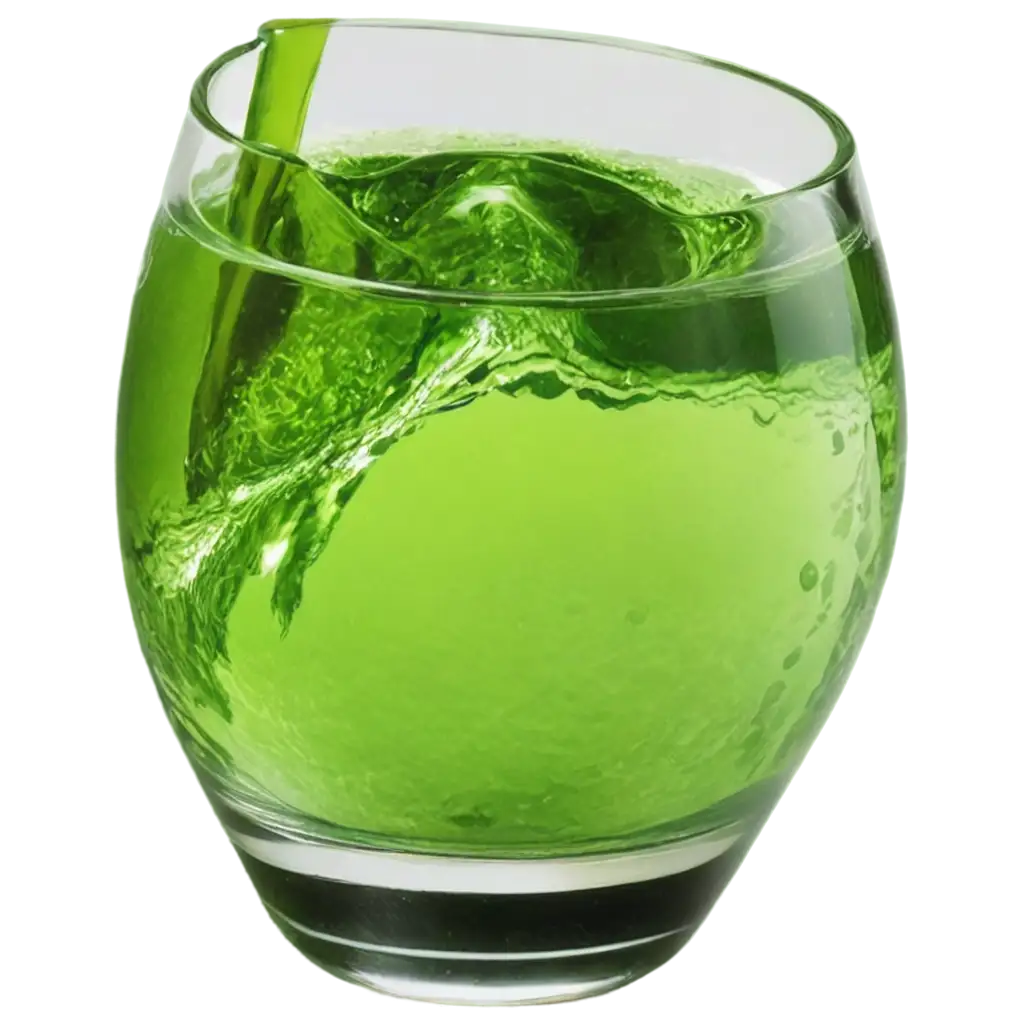 Refreshing-PNG-Image-of-a-Glass-Full-of-Green-Drink-with-Splashing-Effects