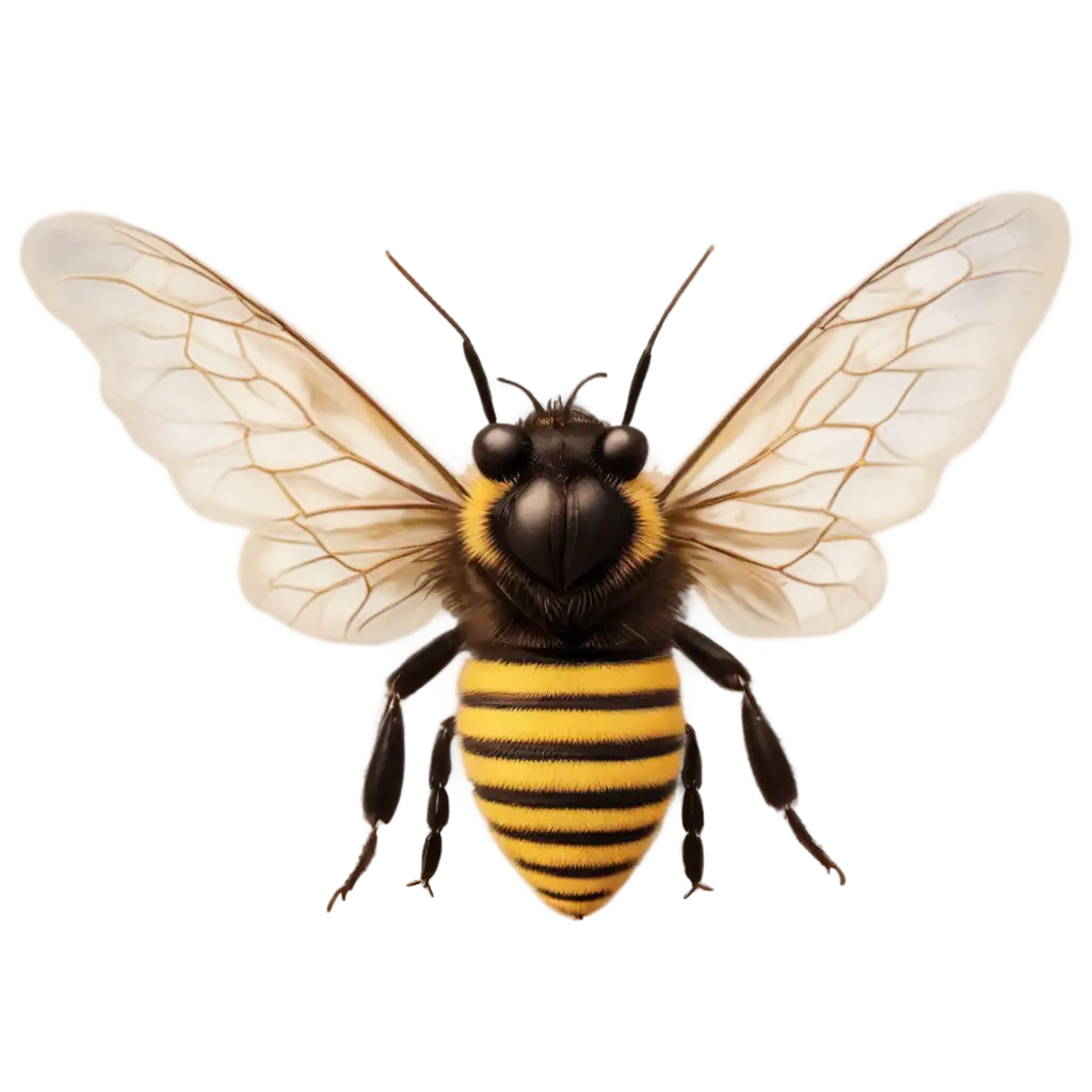 Realistic-Cute-Bee-PNG-Adorable-Insect-Illustration-for-Various-Applications