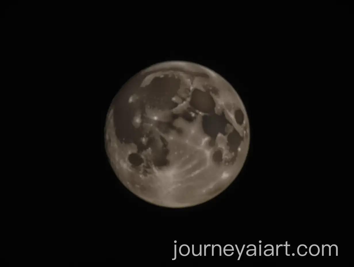 Moon-Illuminated-Against-Black-Background