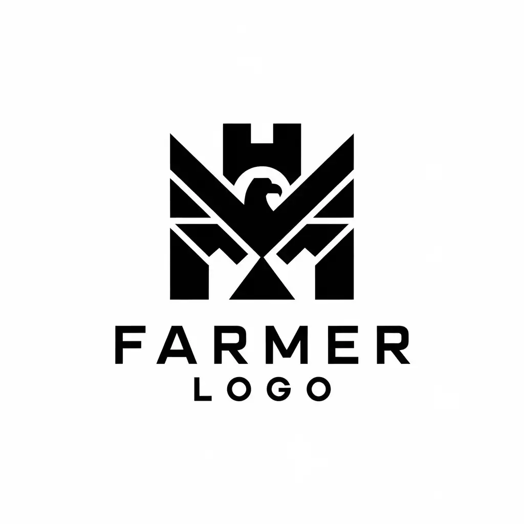 LOGO Design for Farmer Logo AI Logo Generator with Castle Eagle and Typography Hyvan Theme