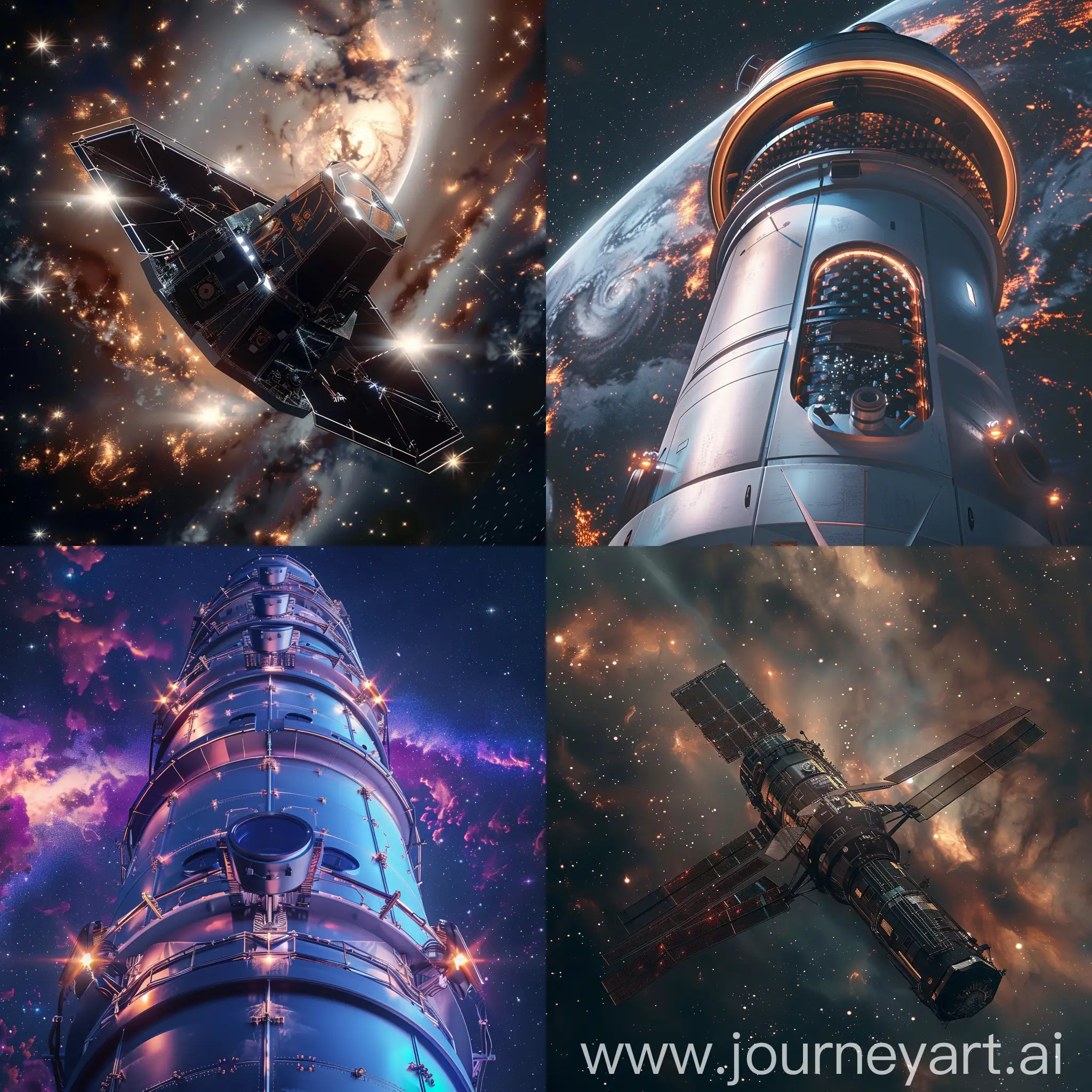 Futuristic-Space-Telescope-Amid-Cosmic-Vistas-and-Nebulae