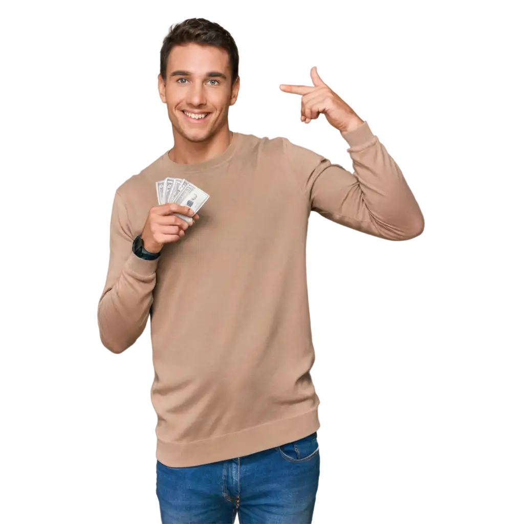 Realistic-PNG-Image-of-a-Man-Holding-Money-with-Detailed-Lighting-and-Natural-Background