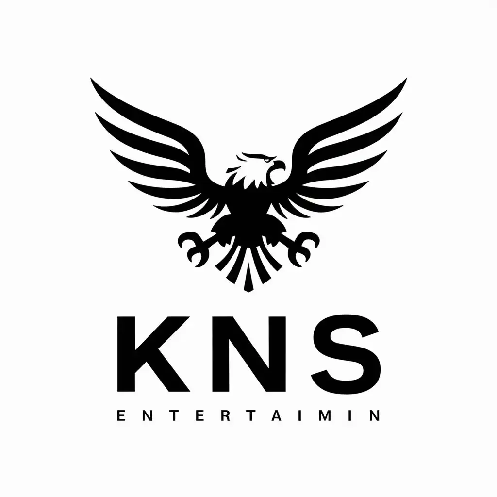 LOGO Design For KNS Eagle Symbol with Clear Background