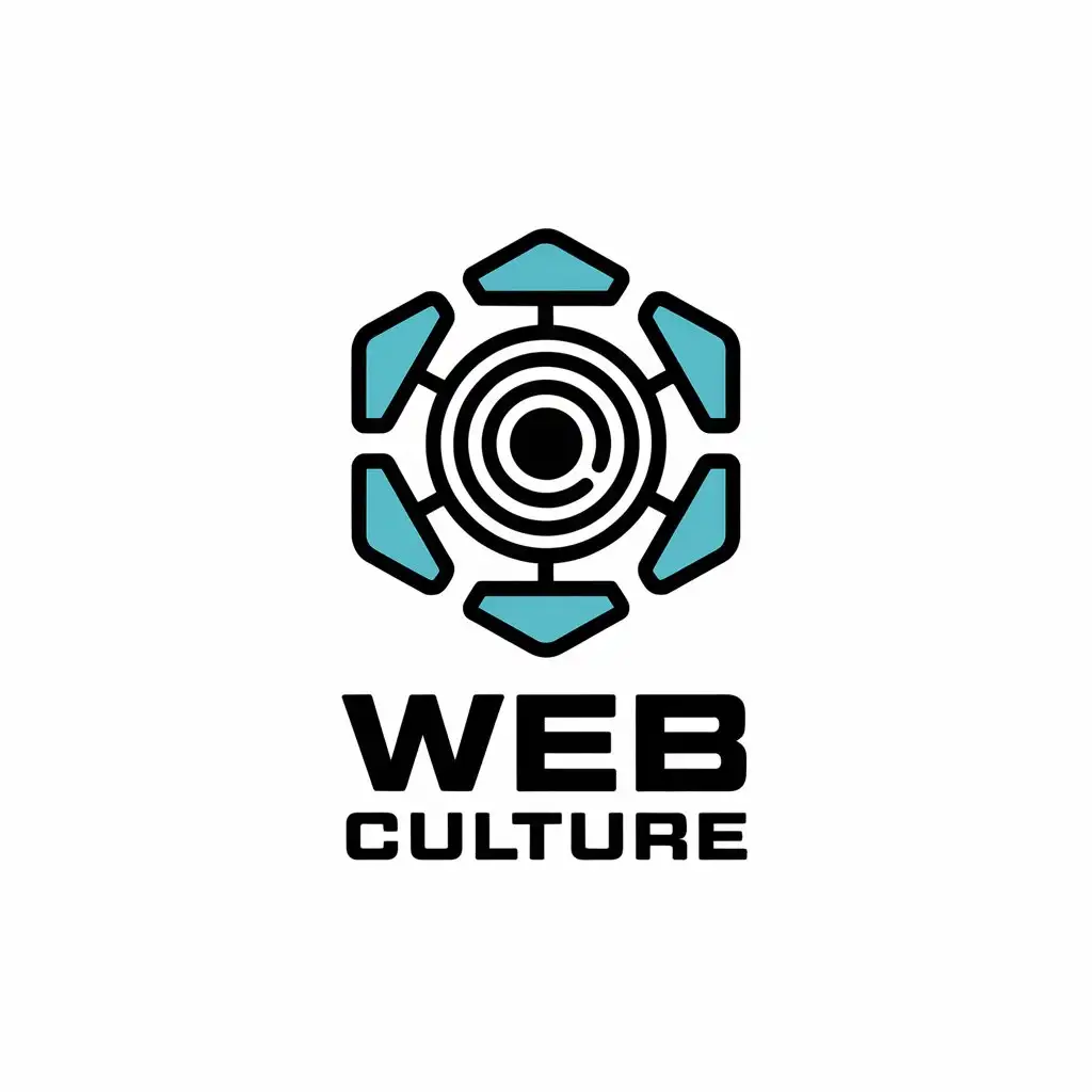 LOGO Design for Web Culture Hexagon Symbol with Modern Style for Entertainment Industry