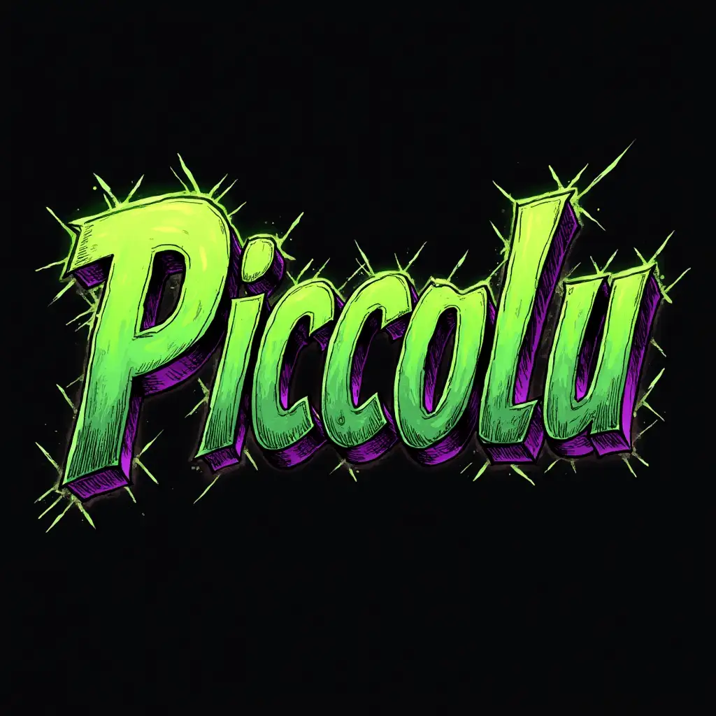 MangaInspired-Typography-Design-for-Piccolo-with-Green-and-Purple-Accents