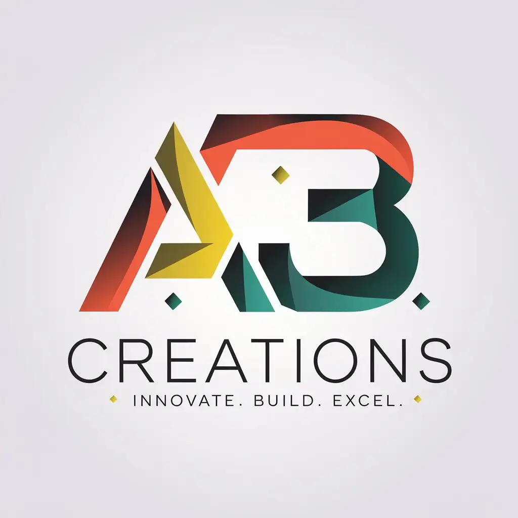 LOGO Design for A3 Creations Vector with Color Shades and Construction Industry Theme