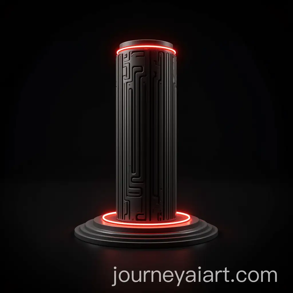 3D-Cylindrical-Illustration-Blending-Bauhaus-and-Cyberpunk-Art-Styles