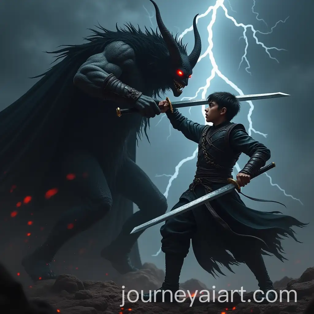 Epic-Battle-between-Siamak-and-the-Black-Demon-in-Stormy-Landscape