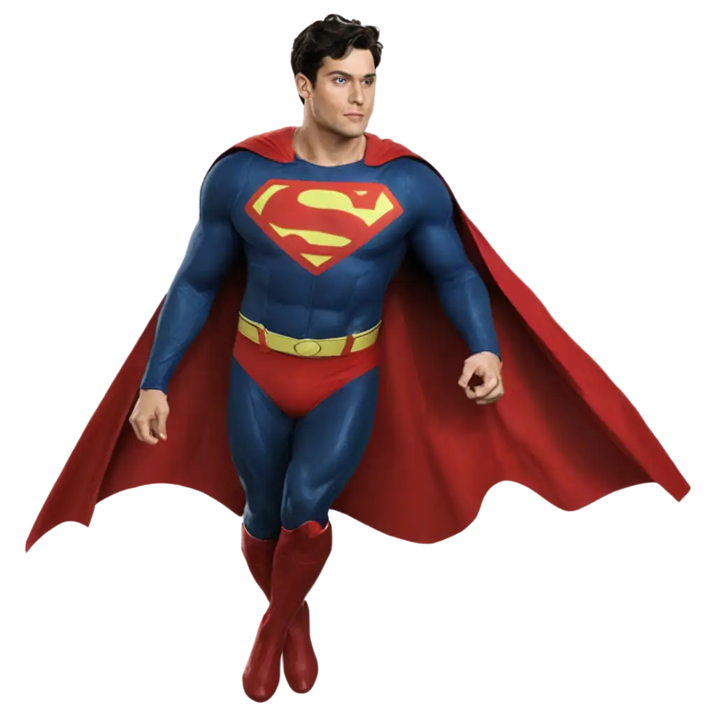 Superman-PNG-Image-Heroic-Illustration-of-a-Superpowered-Figure