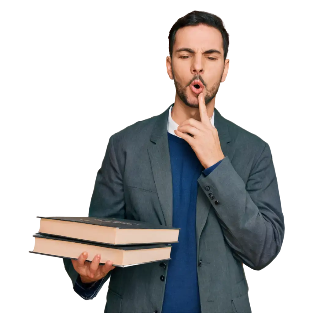 Teacher-with-Book-and-Jabardast-Jodni-Behind-Mouth-PNG-Image-for-Creative-Uses