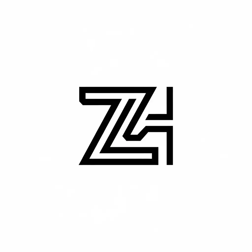 LOGO Design for zzh VectorBased Characters with Minimalist Style for Technology Industry