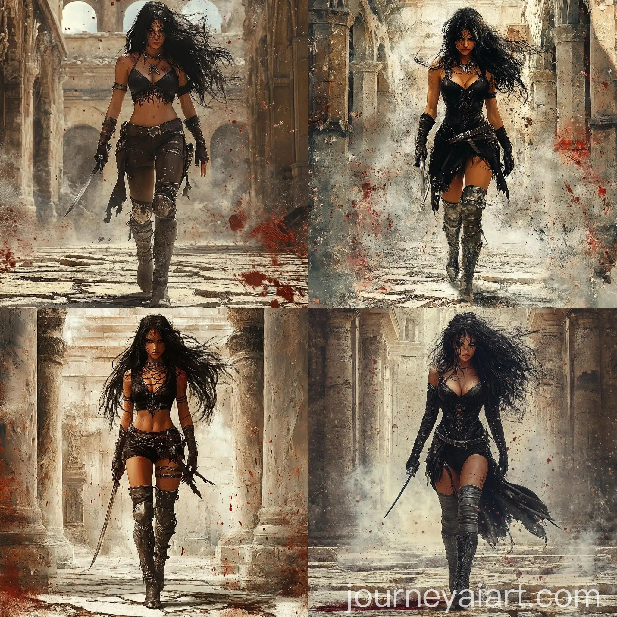 Barbarian-Warrior-Woman-with-Sword-in-Ancient-Ruins