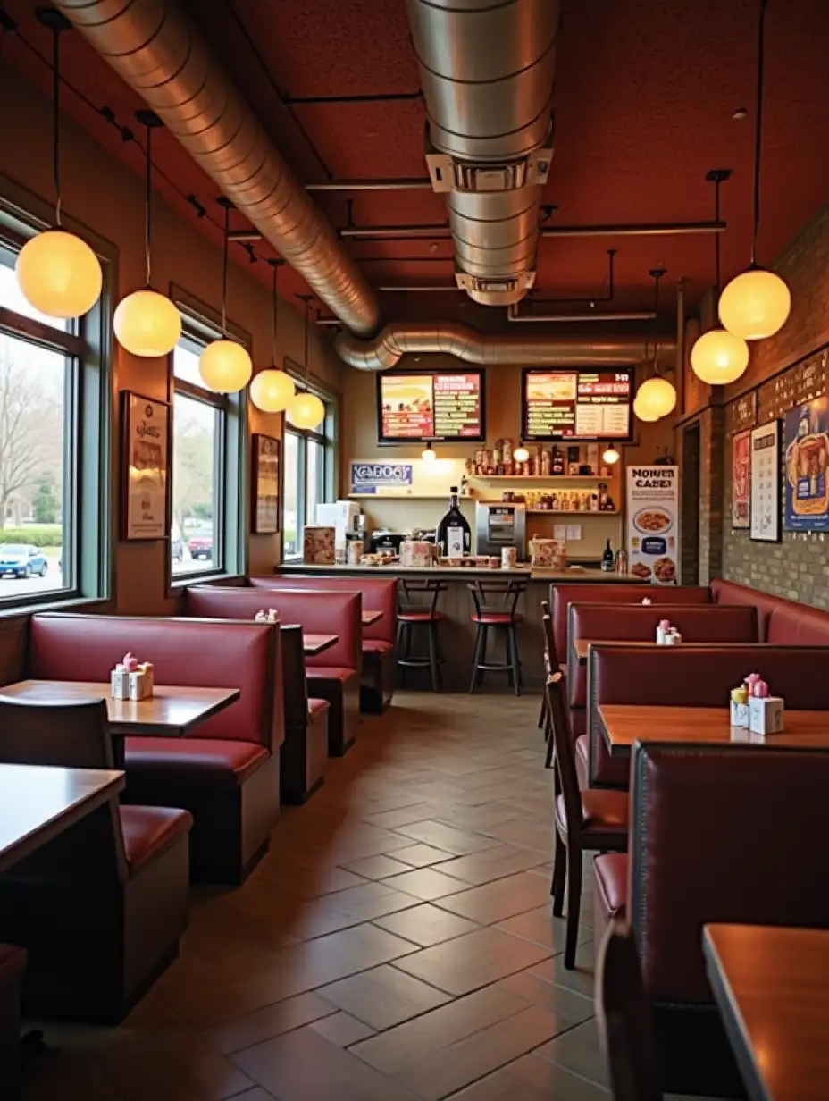 fast food restaurant dining room