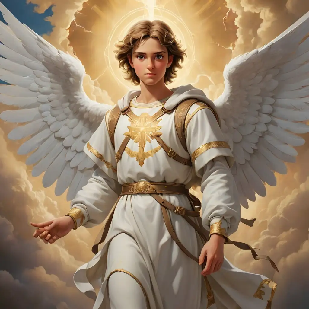 Majestic Archangel Gabriel with Ethereal Wings