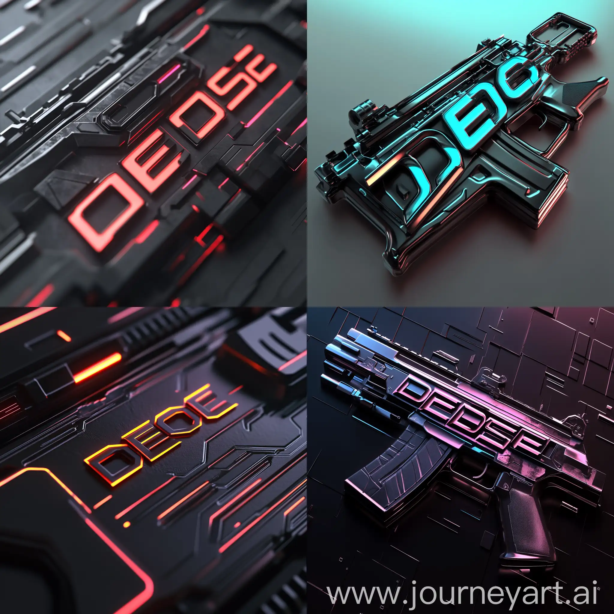 Sleek-3D-Gaming-Logo-Design-for-DeeDoSee-Featuring-M4A1-Elements