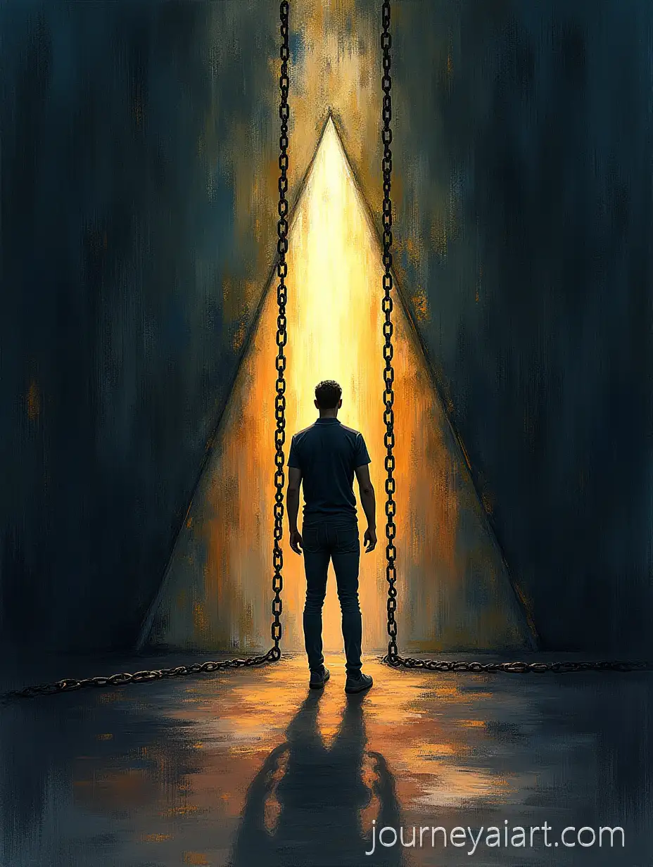 ManMan-in-Triangular-Dungeon-Trapped-in-a-Triangular-Dungeon-with-Sunlight-and-Chains