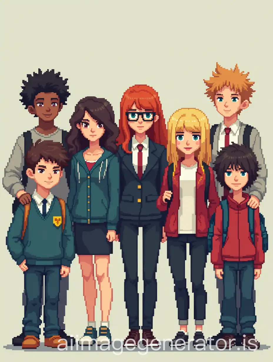Pixel-Art-High-School-Characters-Students-Principal-and-Teachers