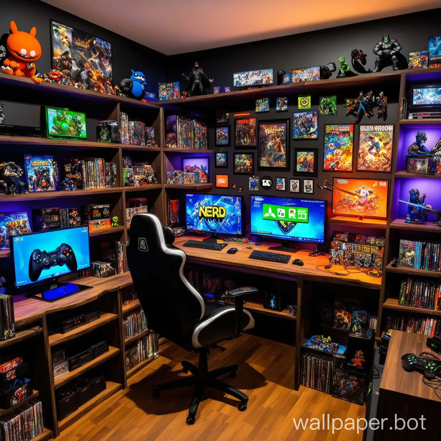 gamer and nerd room