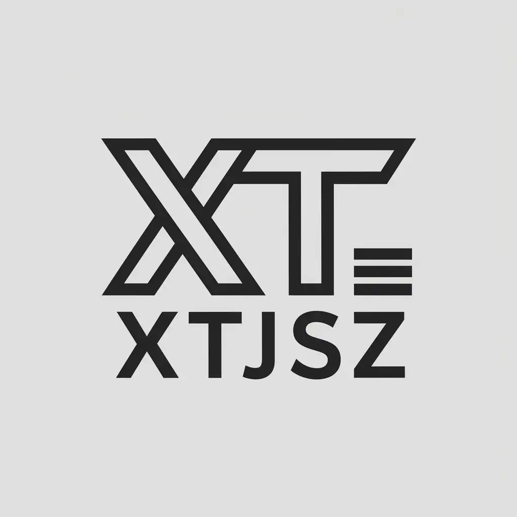 a vector logo design,with the text "XTjsz", main symbol:XT,Moderate,be used in Internet industry,clear background