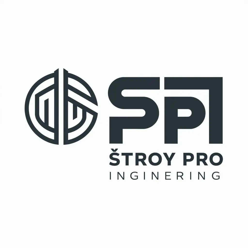 a logo design,with the text "STROY PRO INGINIRING", main symbol:SPI,complex,be used in Construction industry,clear background