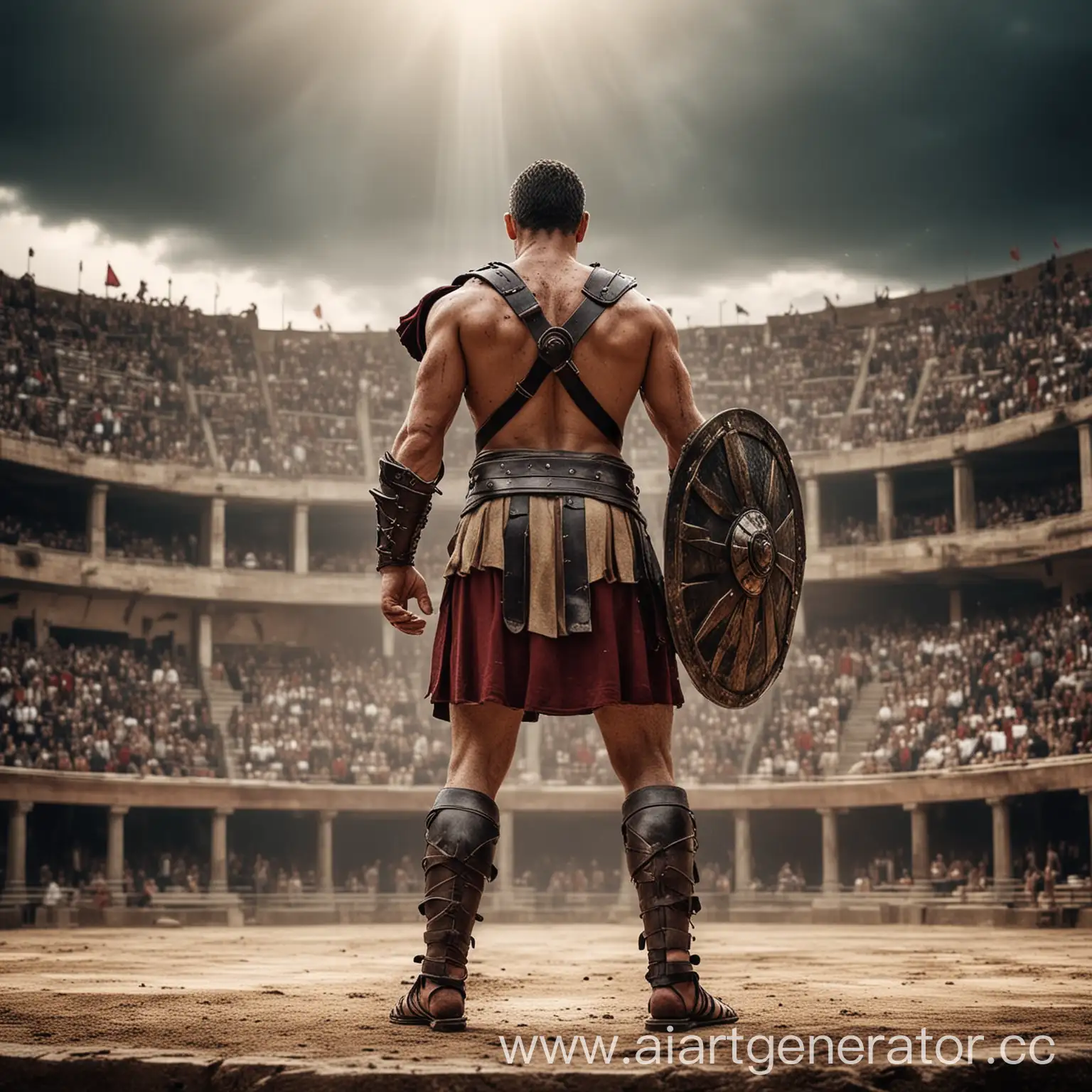 Victorious-Gladiator-Standing-in-the-Arena