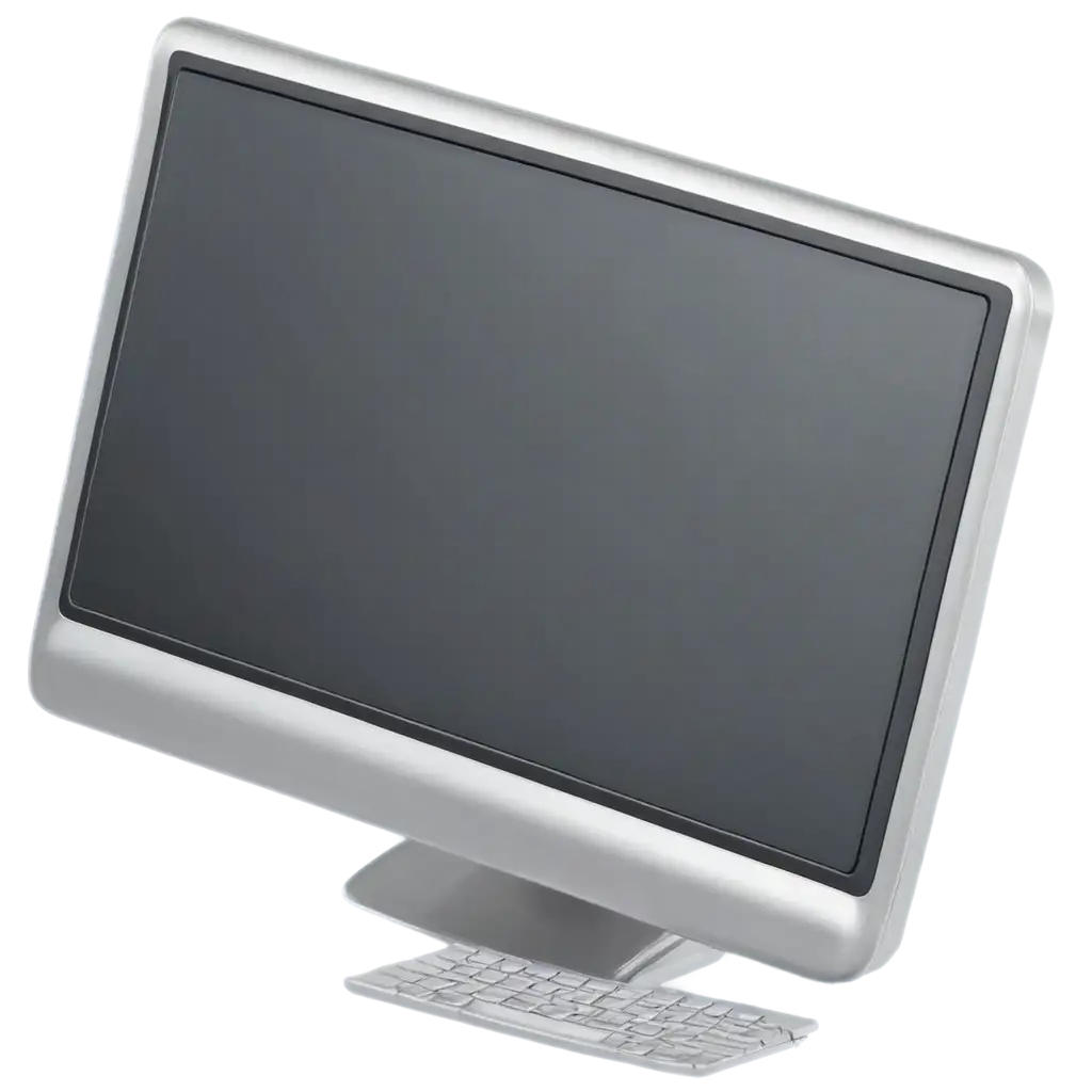 3D-Silver-Computer-PNGPNG-Icon-Usage-Guide-Icon-with-Graphics-on-Screen-HighQuality-Image-for-Digital-Use