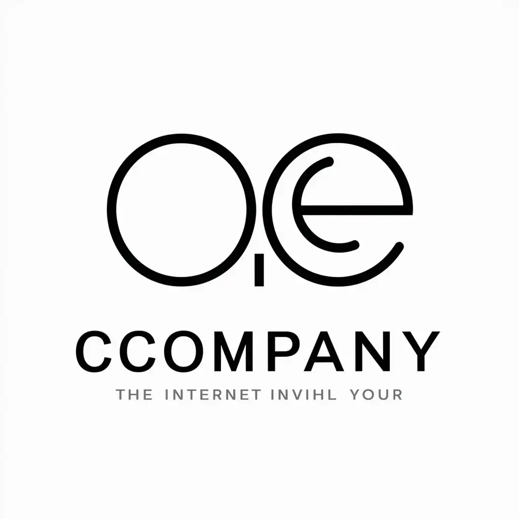 a vector logo design,with the text "02NEcompany", main symbol:02NE,Minimalistic,be used in Internet industry,clear background