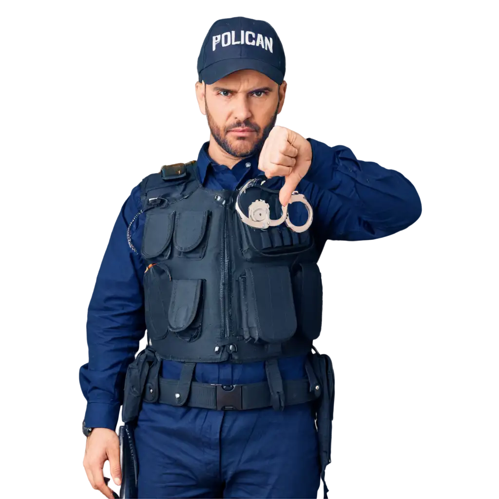 Angry-Policeman-Holding-Handcuffs-PNG-Image-for-Diverse-Applications