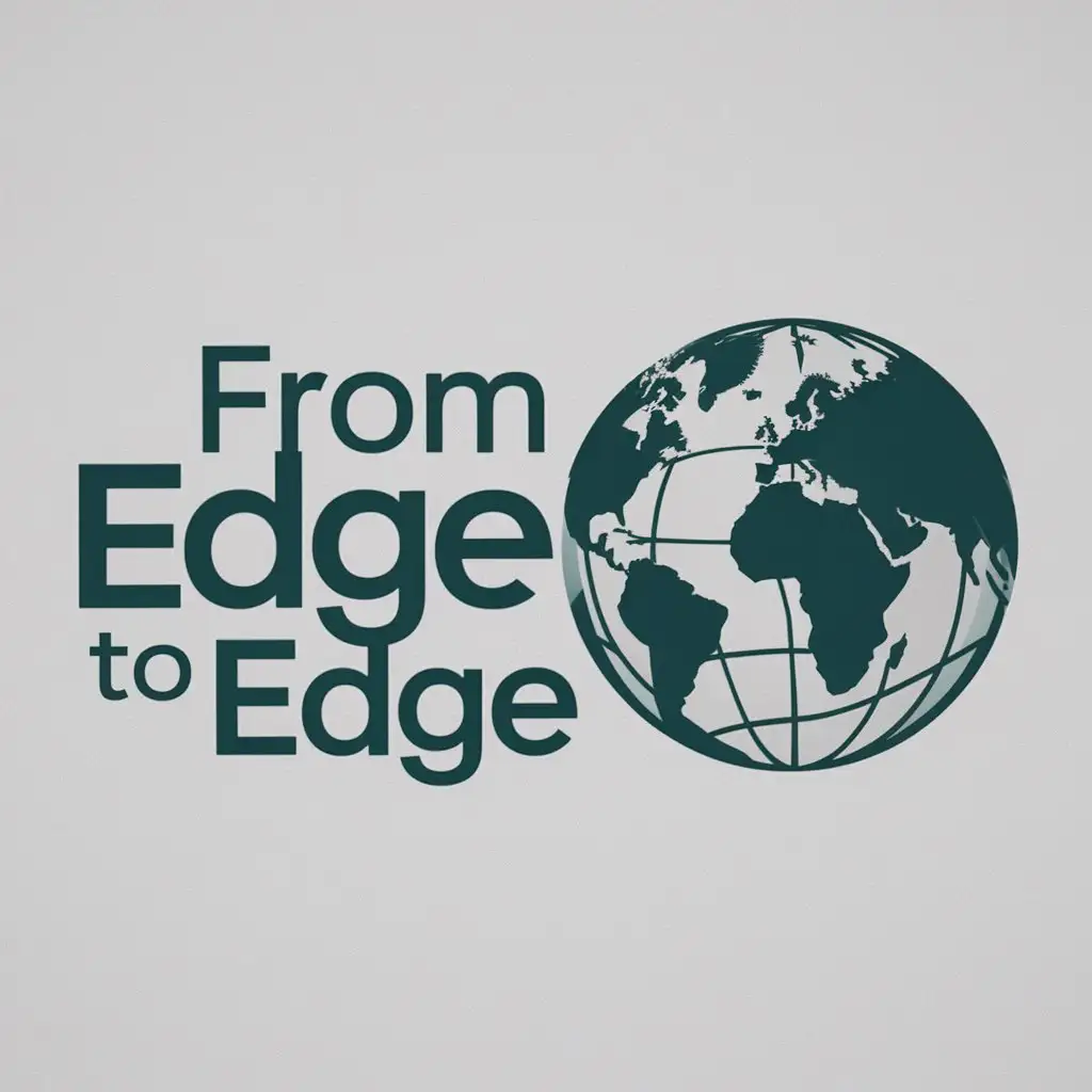 a logo design,with the text "From edge to edge", main symbol:earth globe,Moderate,be used in Travel industry,clear background