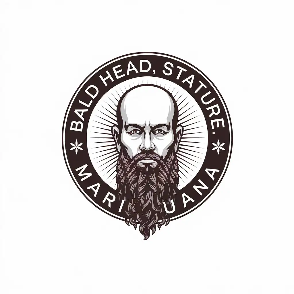 LOGO-Design-for-Enlightened-Essence-Bald-Head-Stature-and-Marijuana-with-Religious-Industry-Appeal