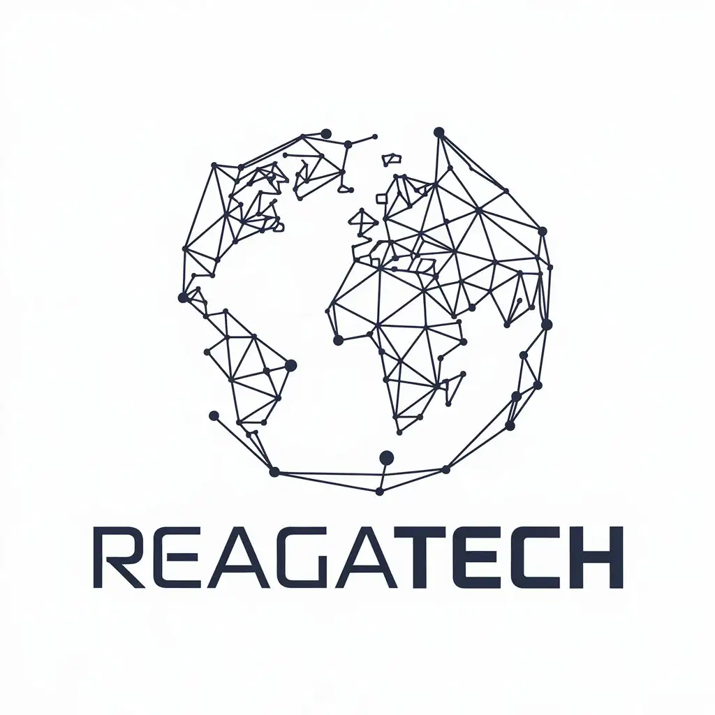 LOGO-Design-For-REAGATECH-Earth-Dot-Connection-in-Technology-Industry