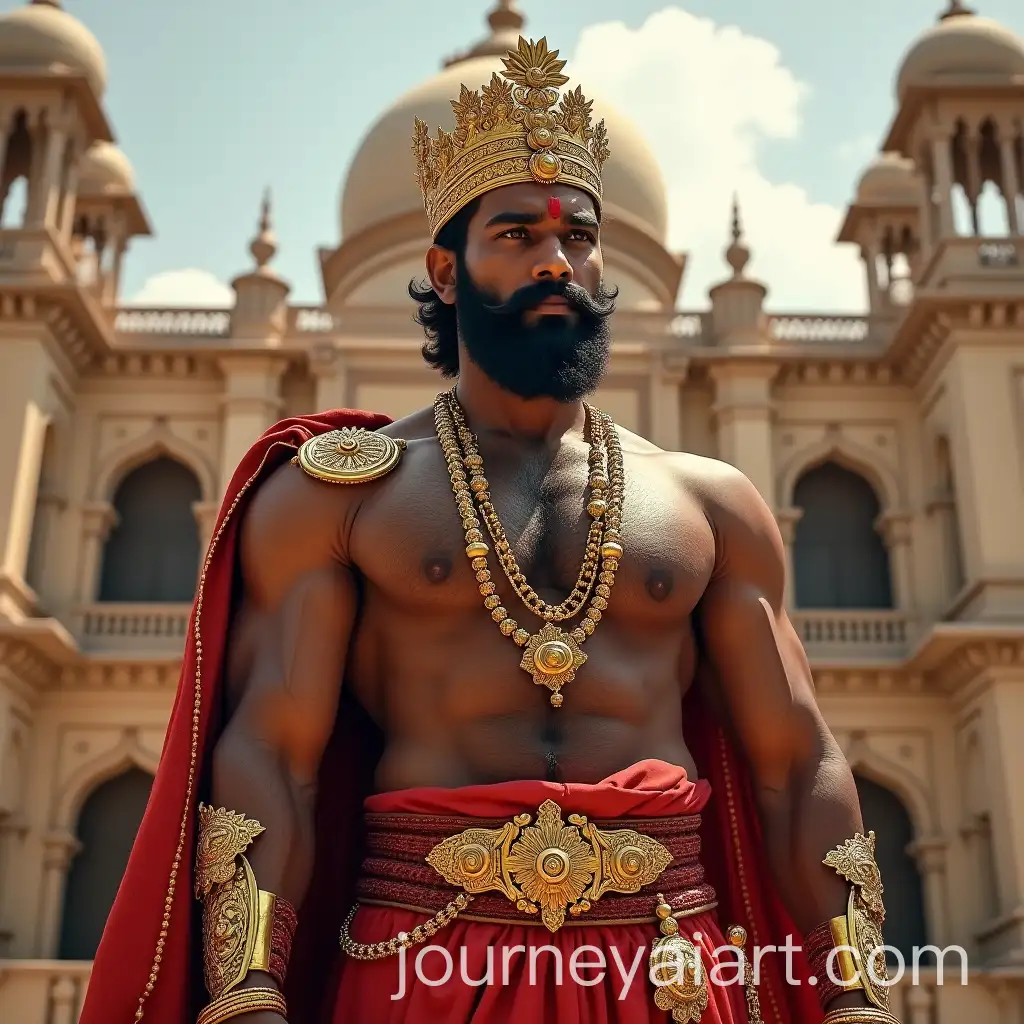 Muscular-Tamil-King-Raja-Raja-Chozhan-in-Front-of-Palace
