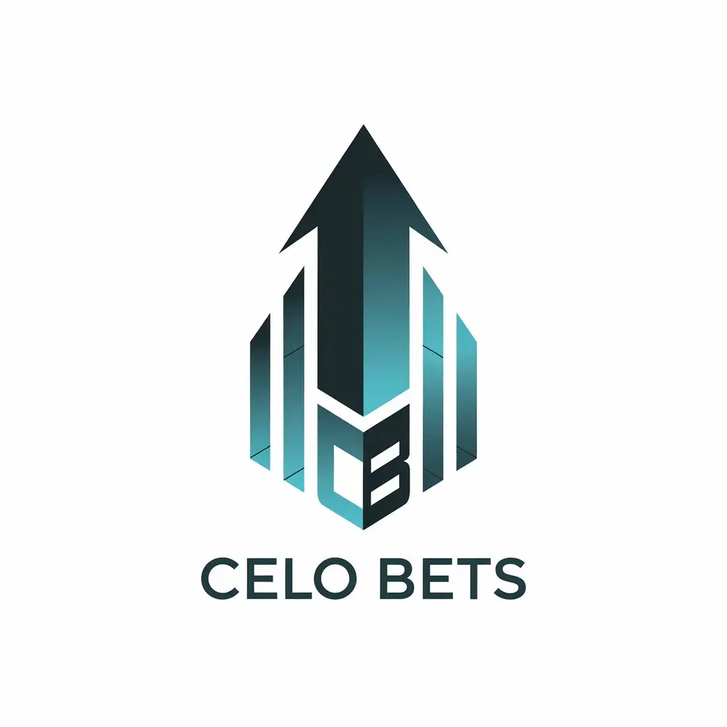 LOGO Design for Celo Bets Geometric Arrow with CB Initials for Finance Industry