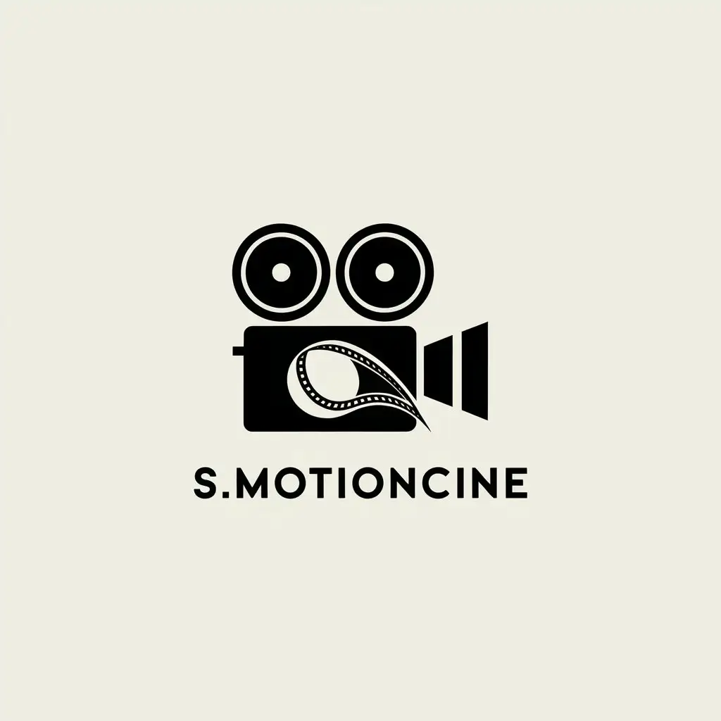 LOGO Design for SMotionCine Minimalist Style with Clear Background and Designers Touch