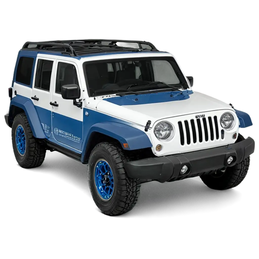 White-and-Blue-BoxShaped-Jeep-PNG-Image-for-Creative-Projects