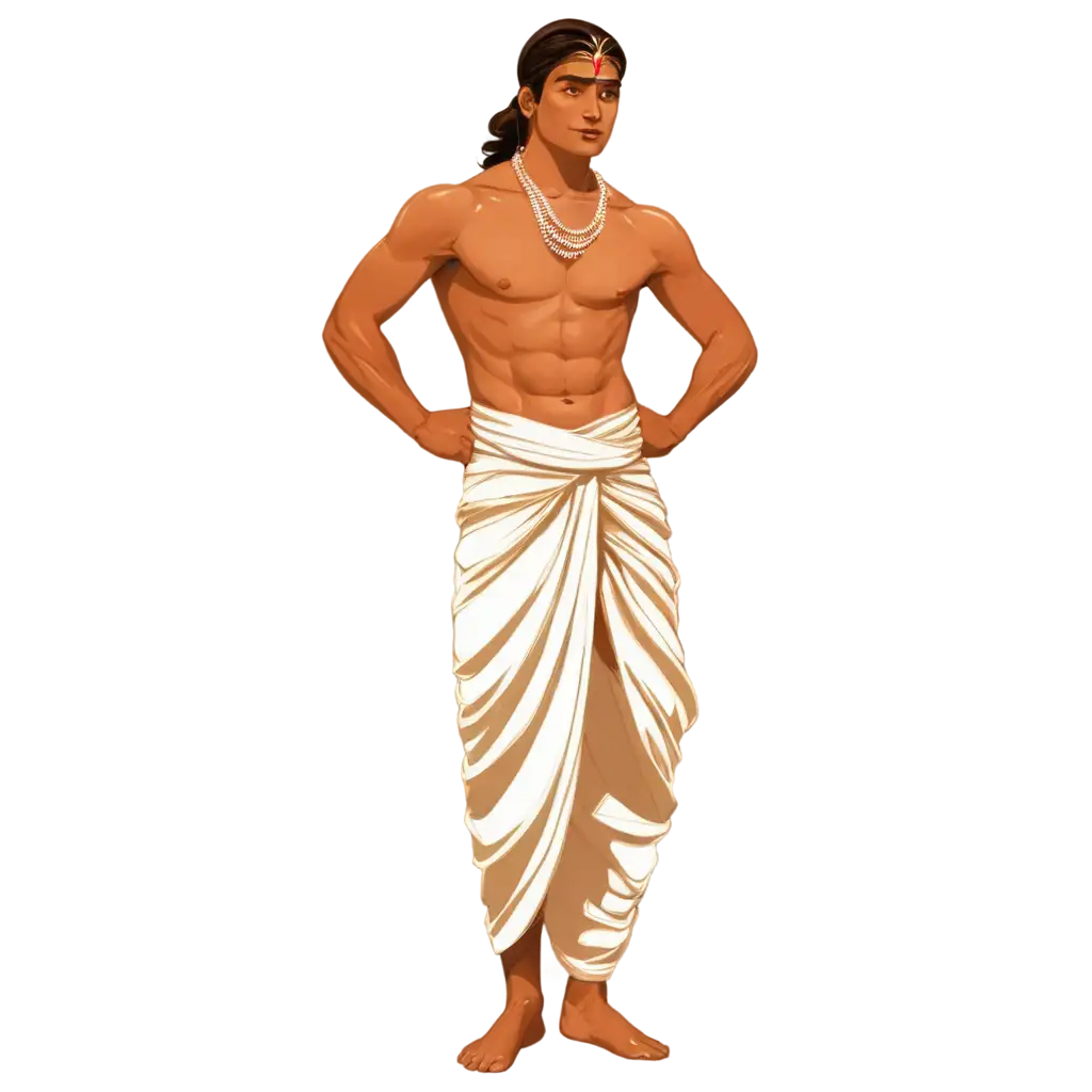 Indian-Traditionally-Dhoti-in-Comic-Graffiti-PNG-Image-Vibrant-Cultural-Representation