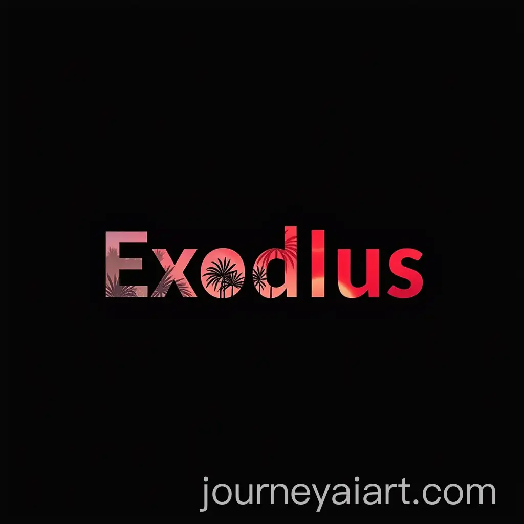 Logo-Design-for-ExodIus-with-Palm-Trees-and-Legal-Scales
