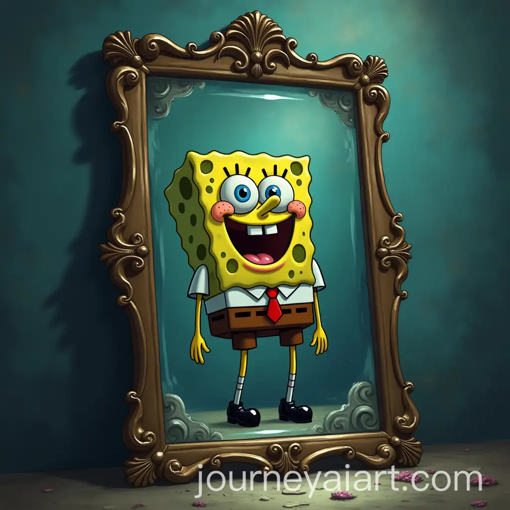 Male-Mirrors-Horror-Scene-Inspired-by-SpongeBob-SquarePants