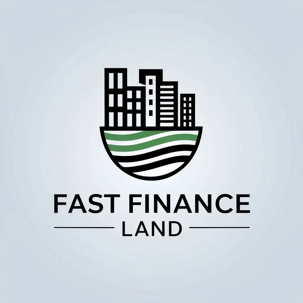 a vector logo design,with the text "fast finance land", main symbol:ground,complex,be used in Finance industry,clear background