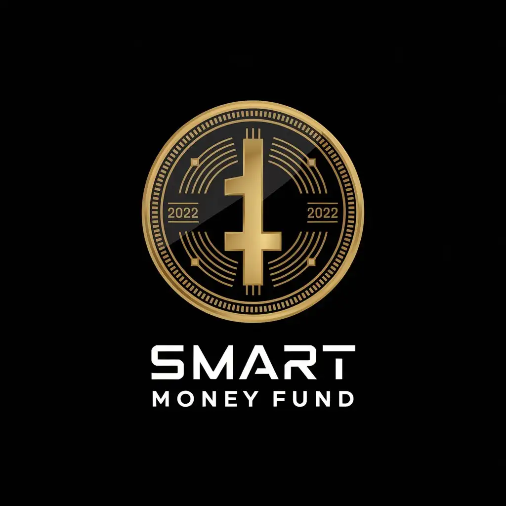 LOGO Design for Smart Money Fund Classy and Sophisticated with Gold and Black Abstract Symbol