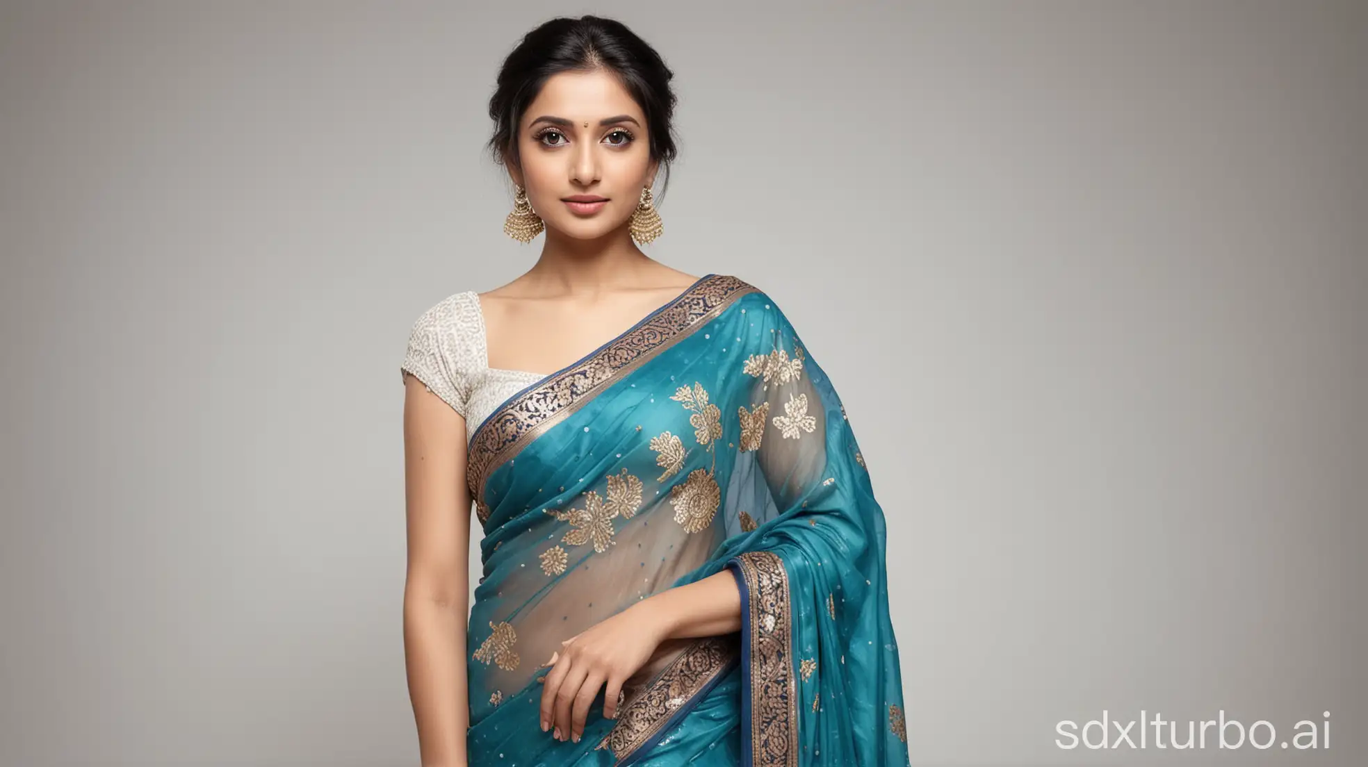 Beautiful-Indian-Women-in-Sarees-Against-a-White-Background