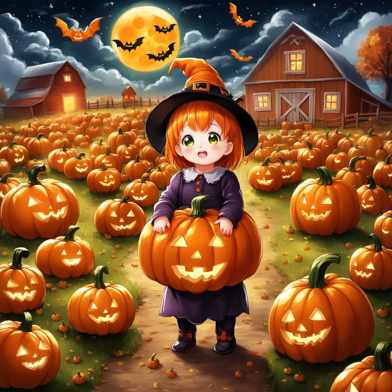 Adorable-Little-Pumpkin-Dreaming-of-Halloween-Celebration